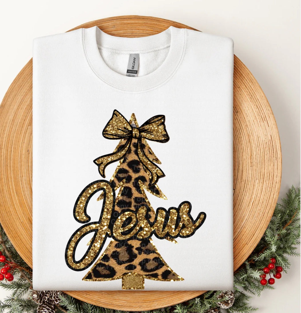 Jesus Leopard Christmas Tree- ADULT