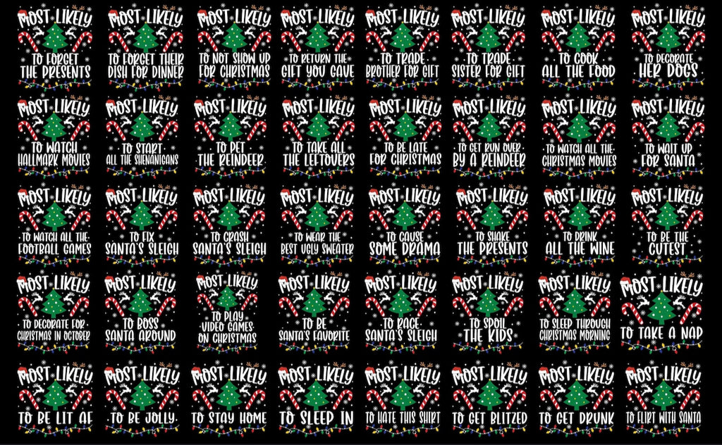 Most Likely Christmas Version Two- ADULT