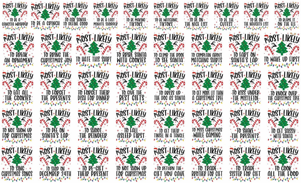 Most Likely Christmas Version Two- ADULT