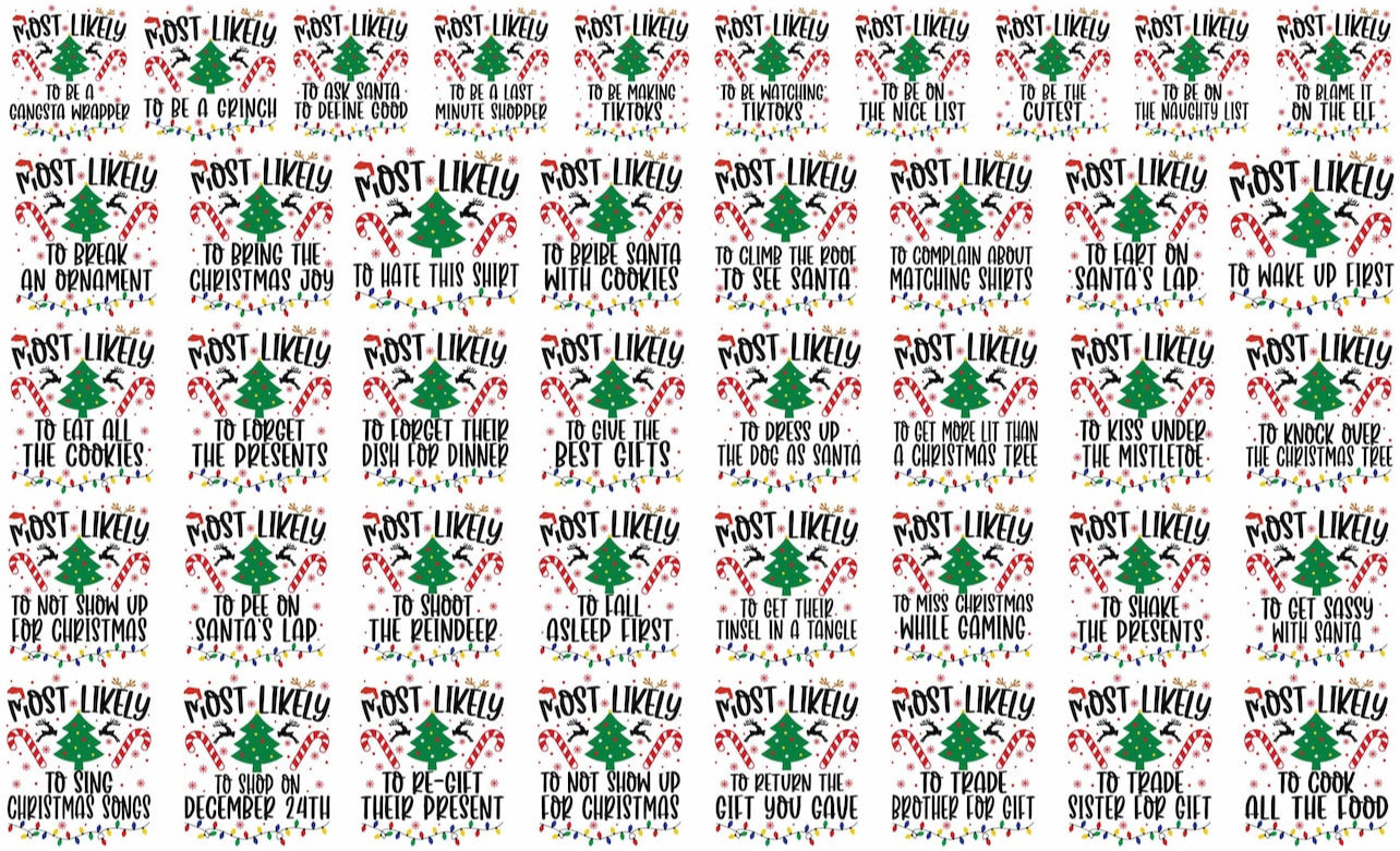 Most Likely Christmas Version Two- ADULT