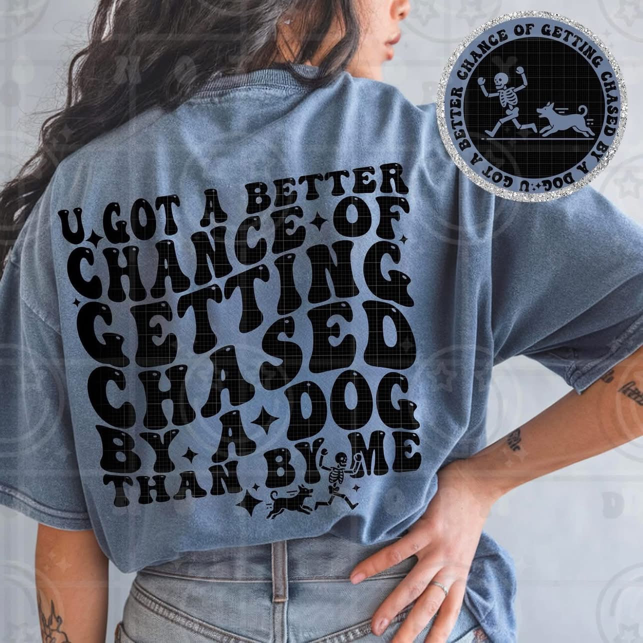 Chased By a Dog Not Me Wavy-ADULT