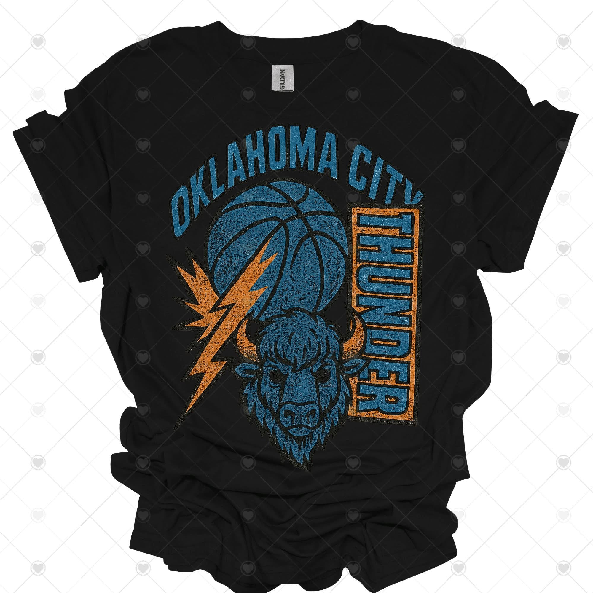 Thund Collage Vintage OKC Basketball-ADULT