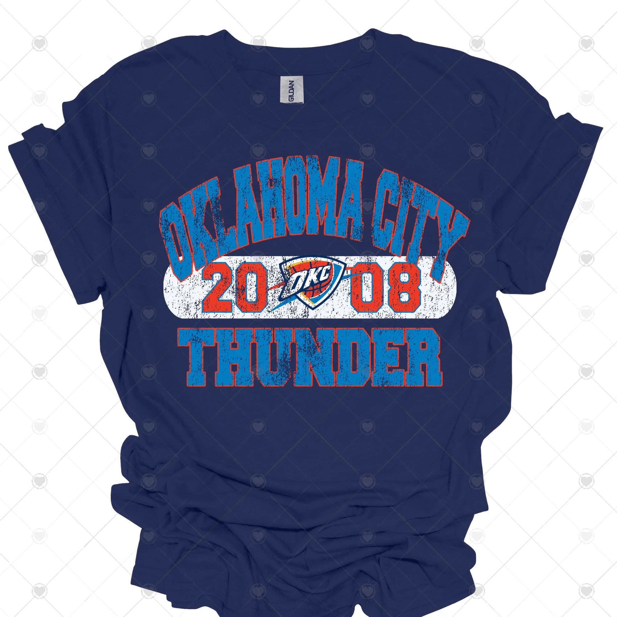 Thund Distress OKC Basketball-ADULT