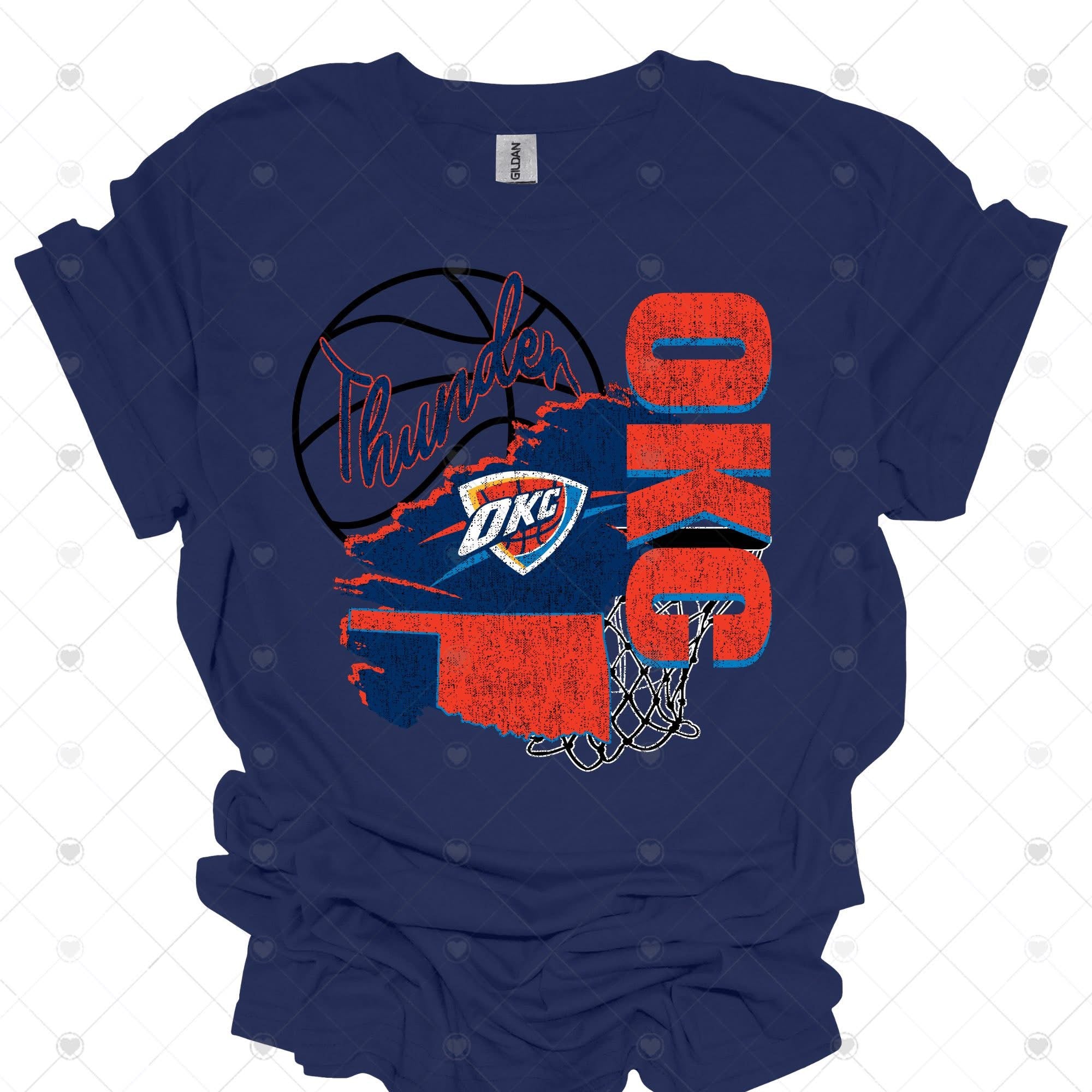 Thund Ball Orange OKC Basketball-ADULT
