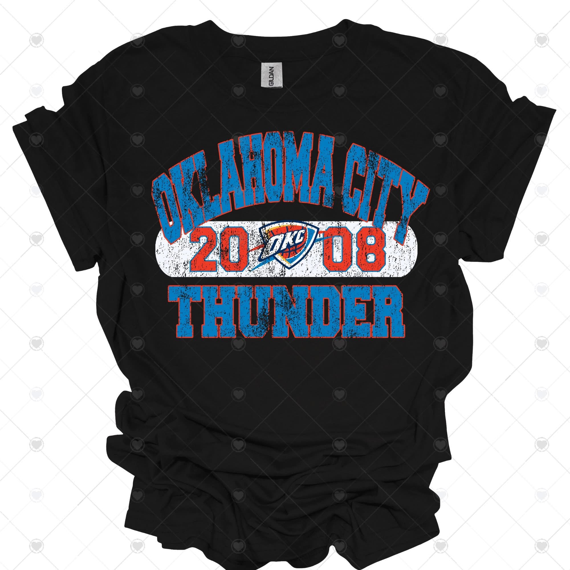 Thund Distress OKC Basketball-ADULT