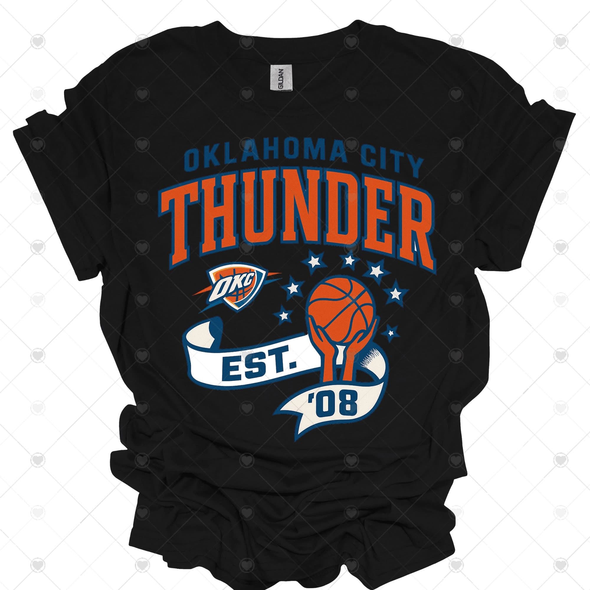 OKC Thund Vintage Basketball-ADULT