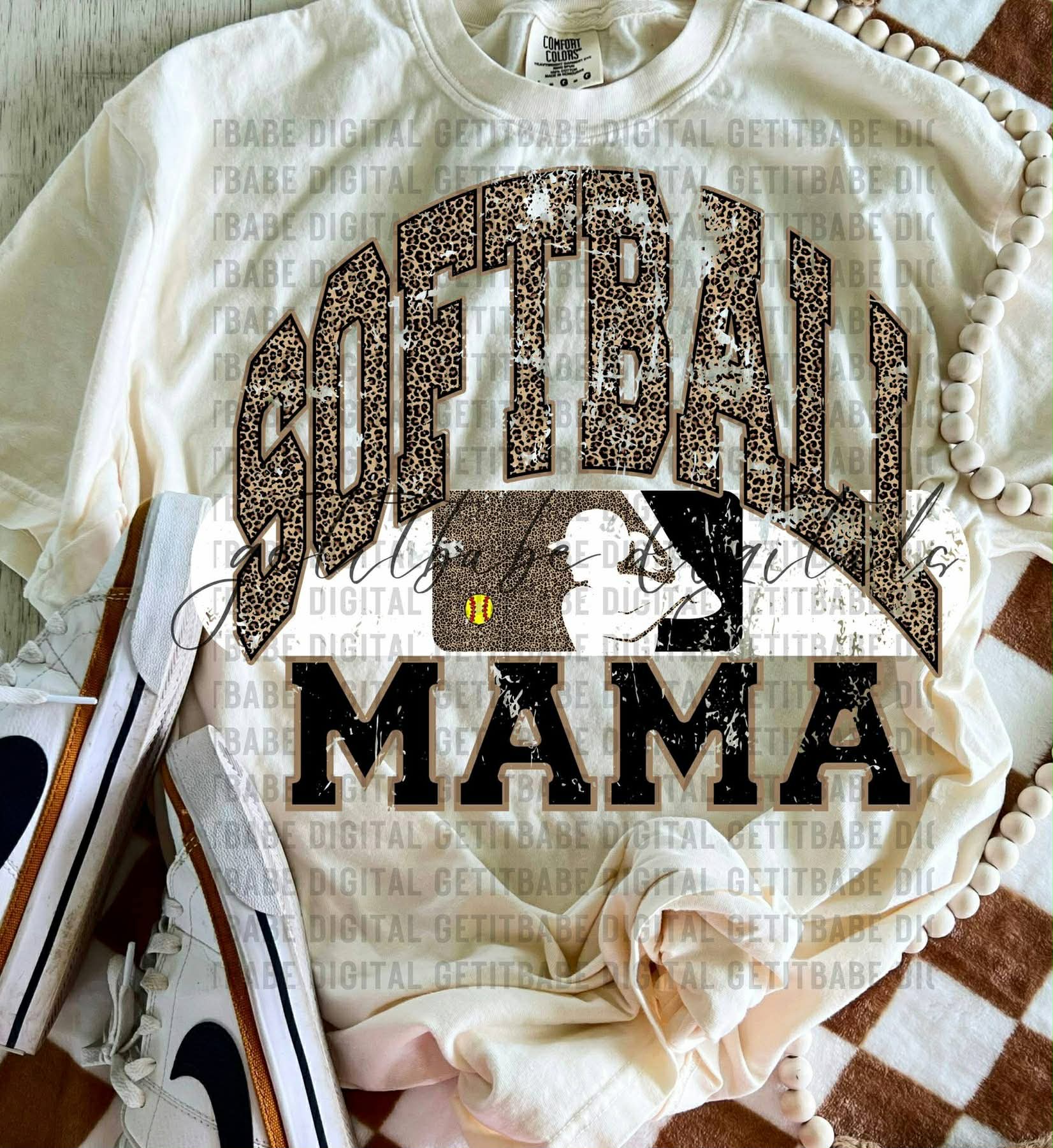 Softball Mama Leopard-ADULT