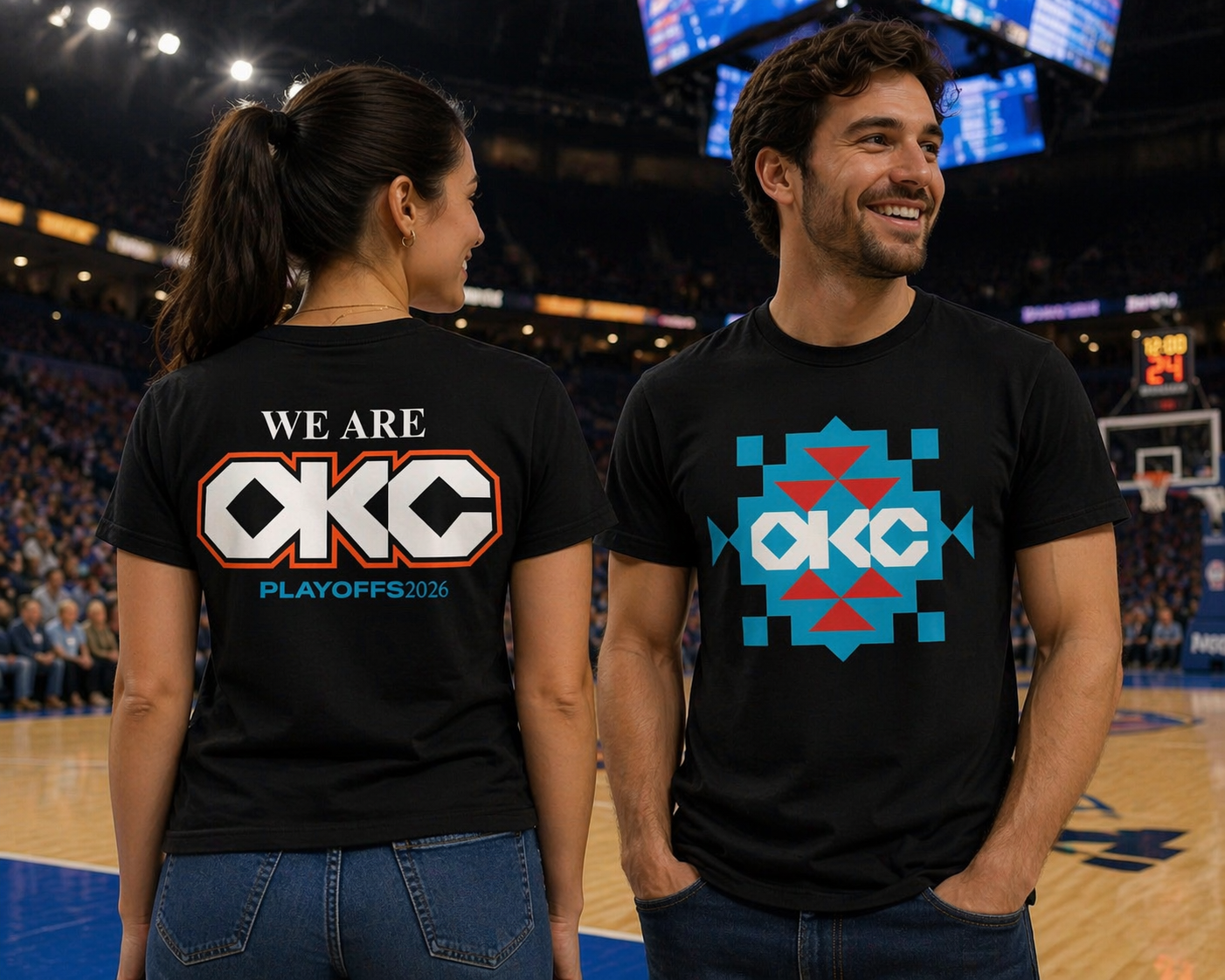 Thund We Are OKC Playoffs Basketball Dual Image-ADULT