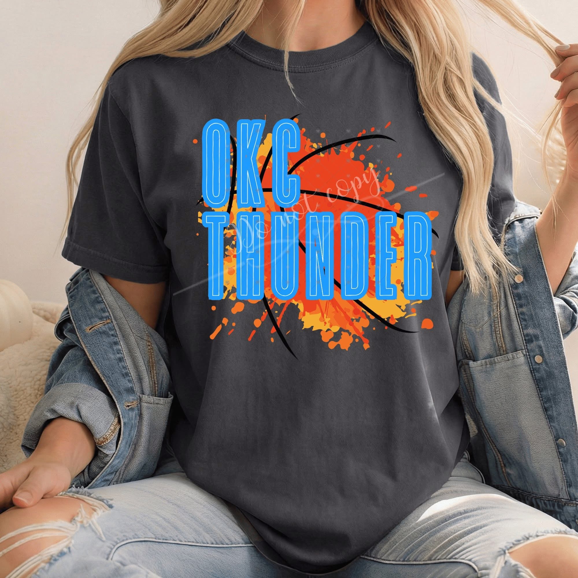 Splat Thund OKC Basketball-ADULT