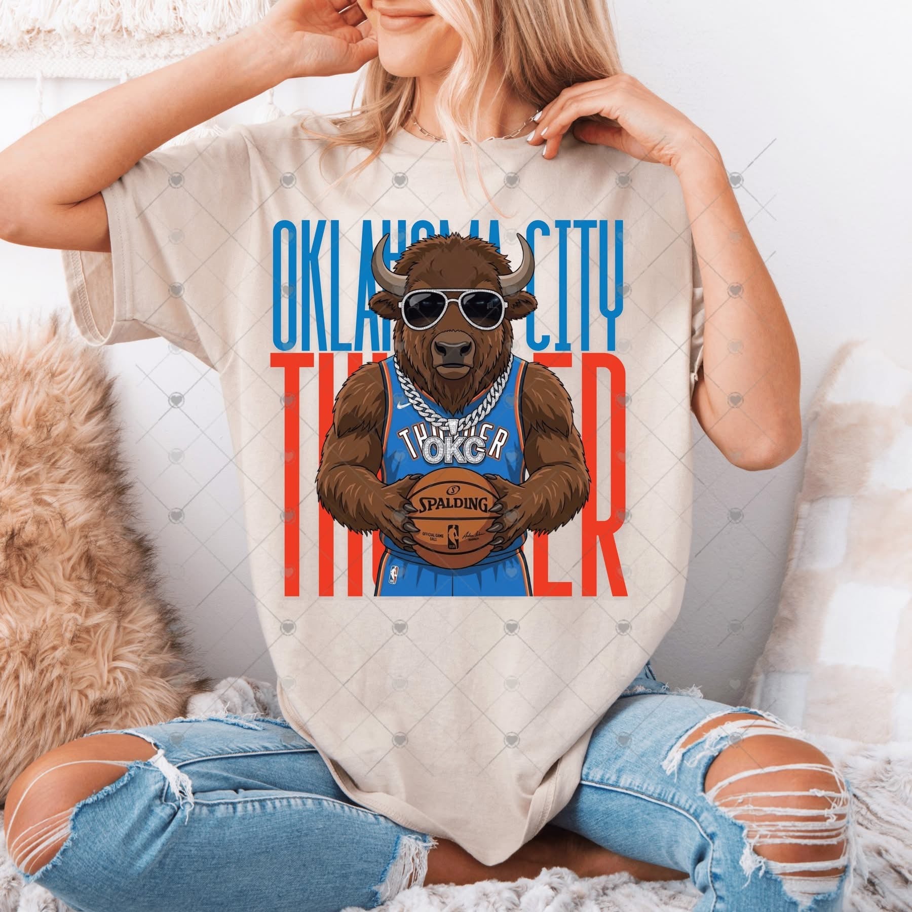 Rumble Chain Thund OKC Basketball-ADULT