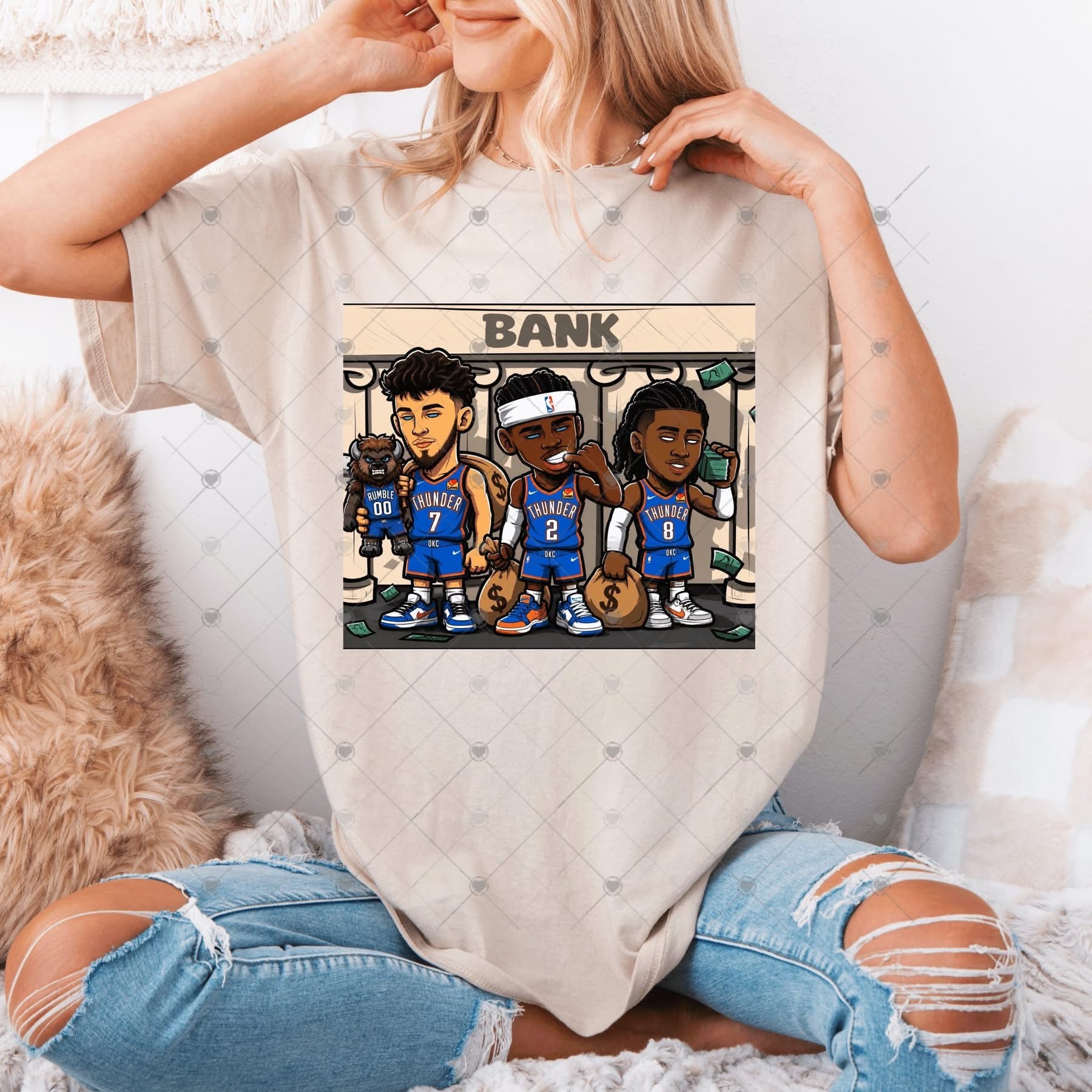 Bank Players Thund OKC Basketball-ADULT