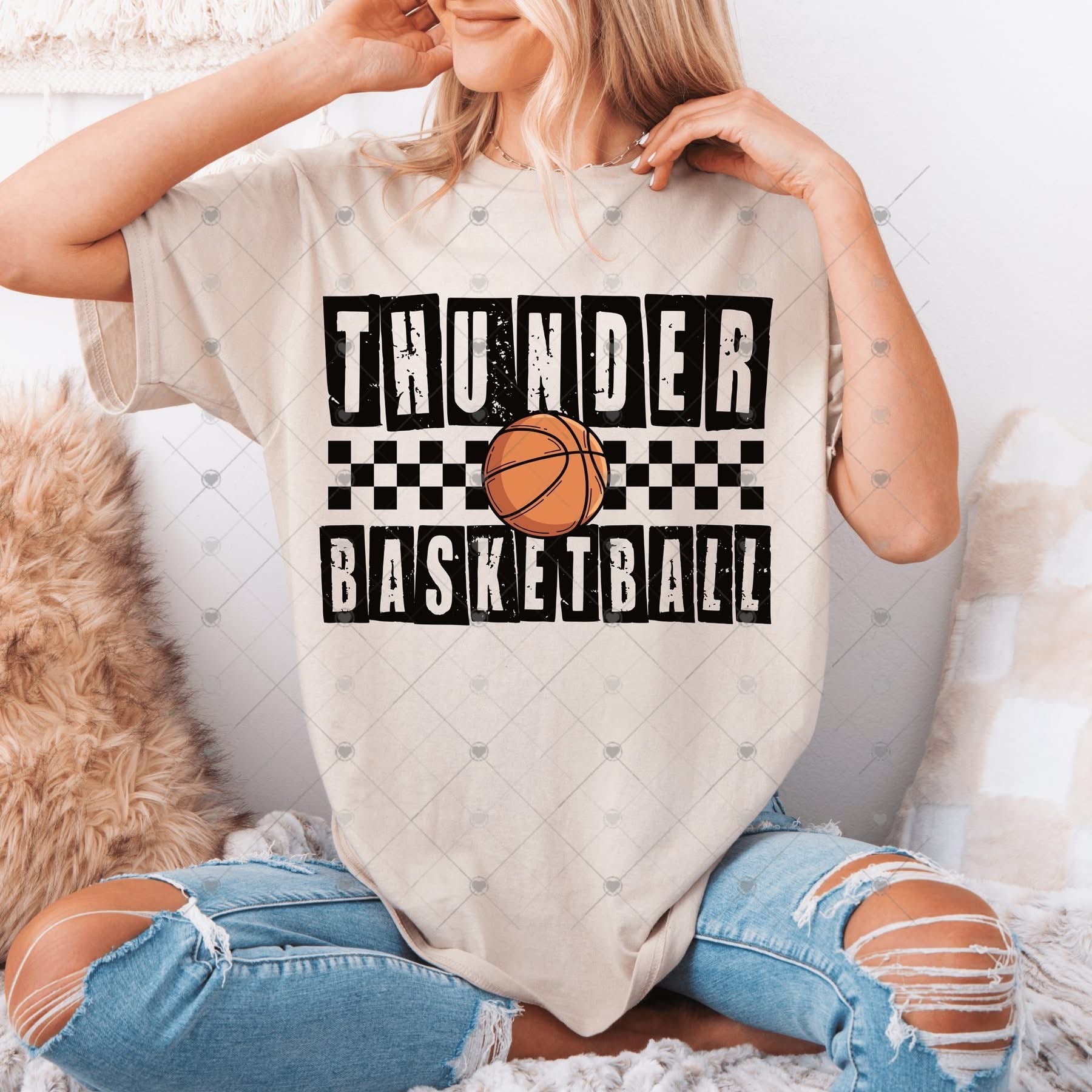 Ball Checker Thund OKC Basketball-ADULT