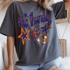 Blue Faux Glitz Thund OKC Basketball-ADULT