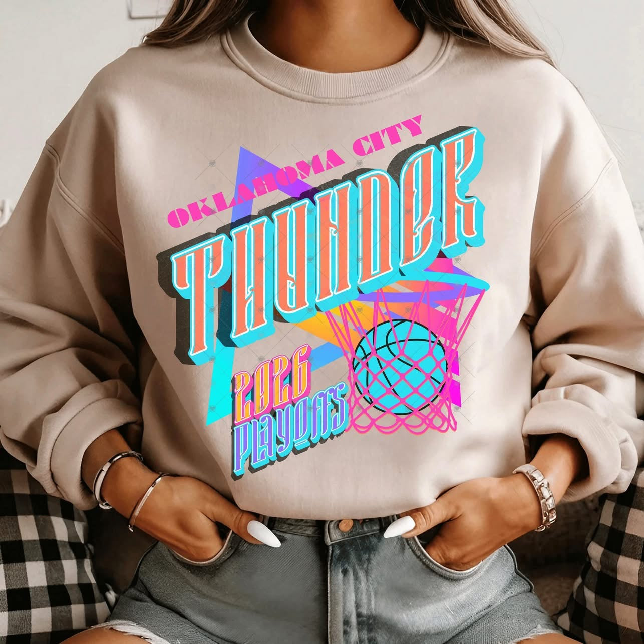 Orange Thund OKC Basketball-ADULT