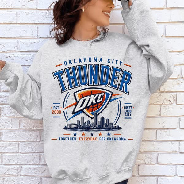City Logo Thund OKC Basketball-ADULT