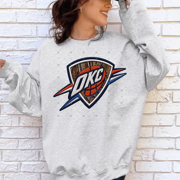 Camo Woods Logo Thund OKC Basketball-ADULT