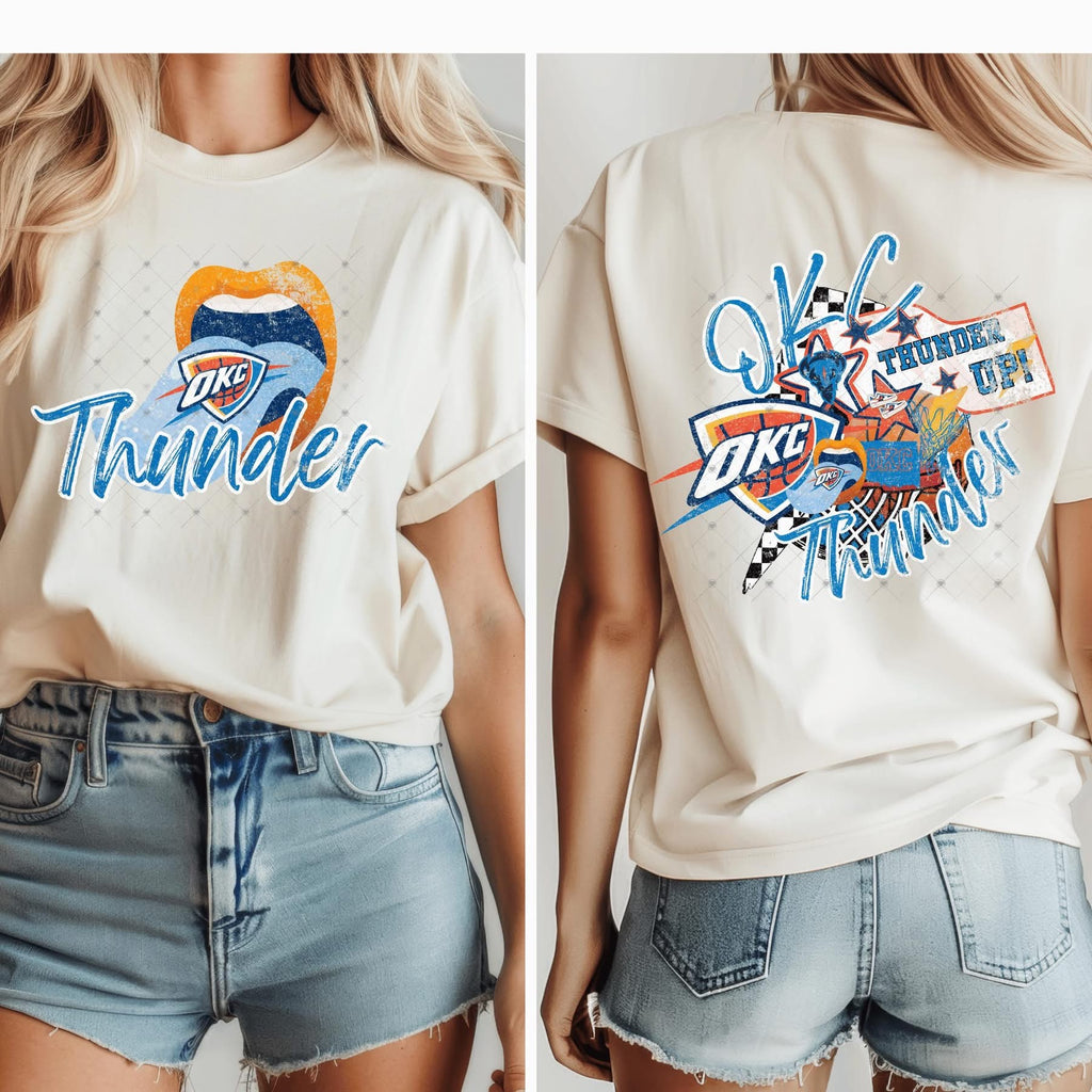 Lips OR Collage SINGLE IMAGE Thund OKC Basketball-ADULT