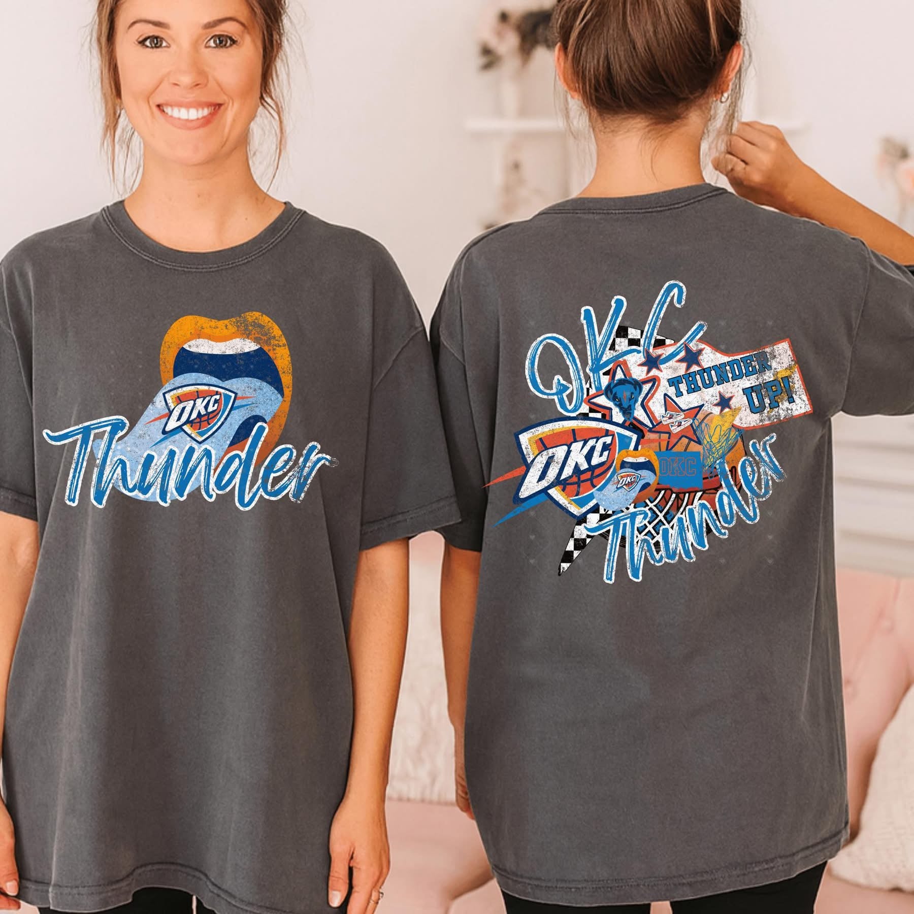 Lips OR Collage SINGLE IMAGE Thund OKC Basketball-ADULT