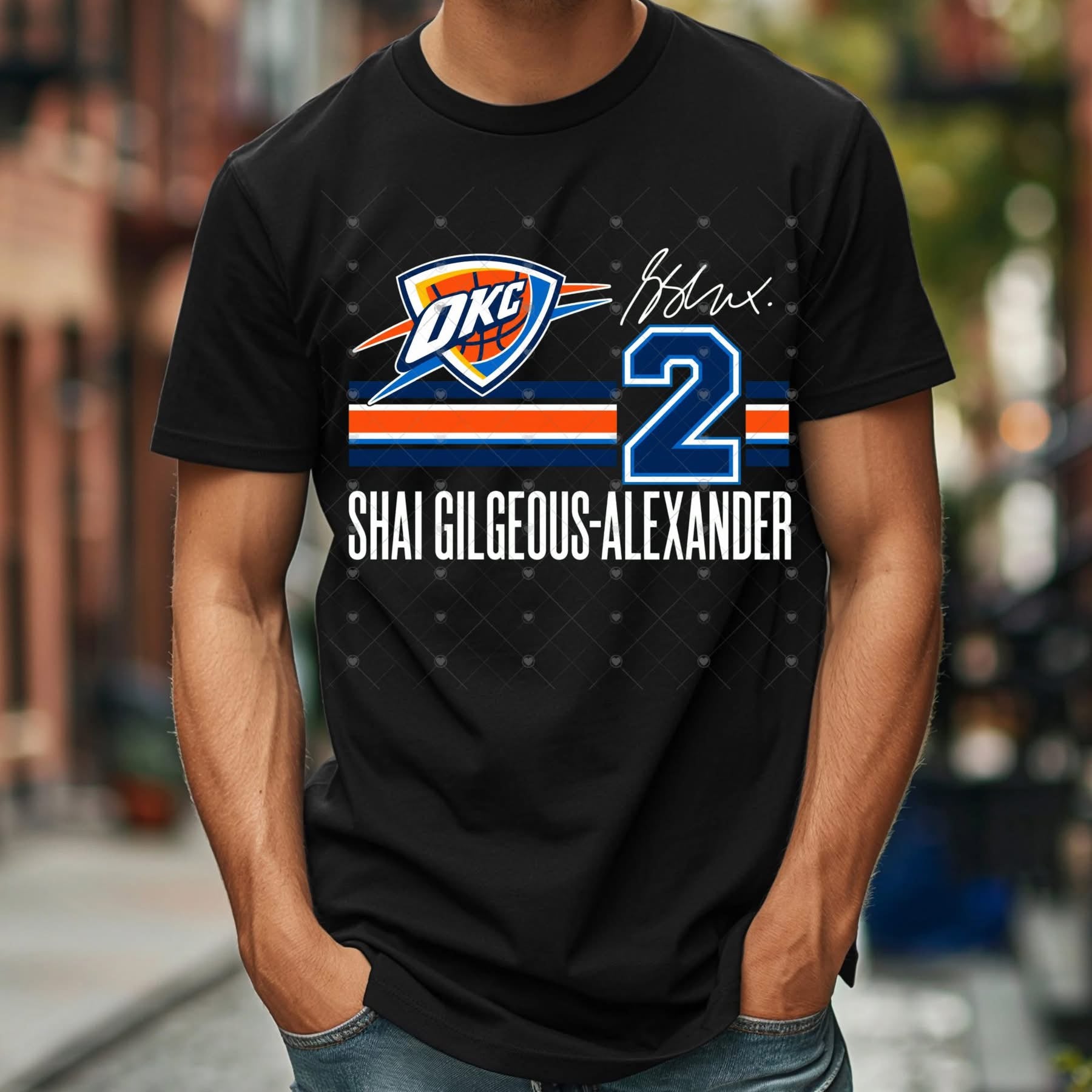 Shai 2 Sign OKC Thund Basketball-ADULT