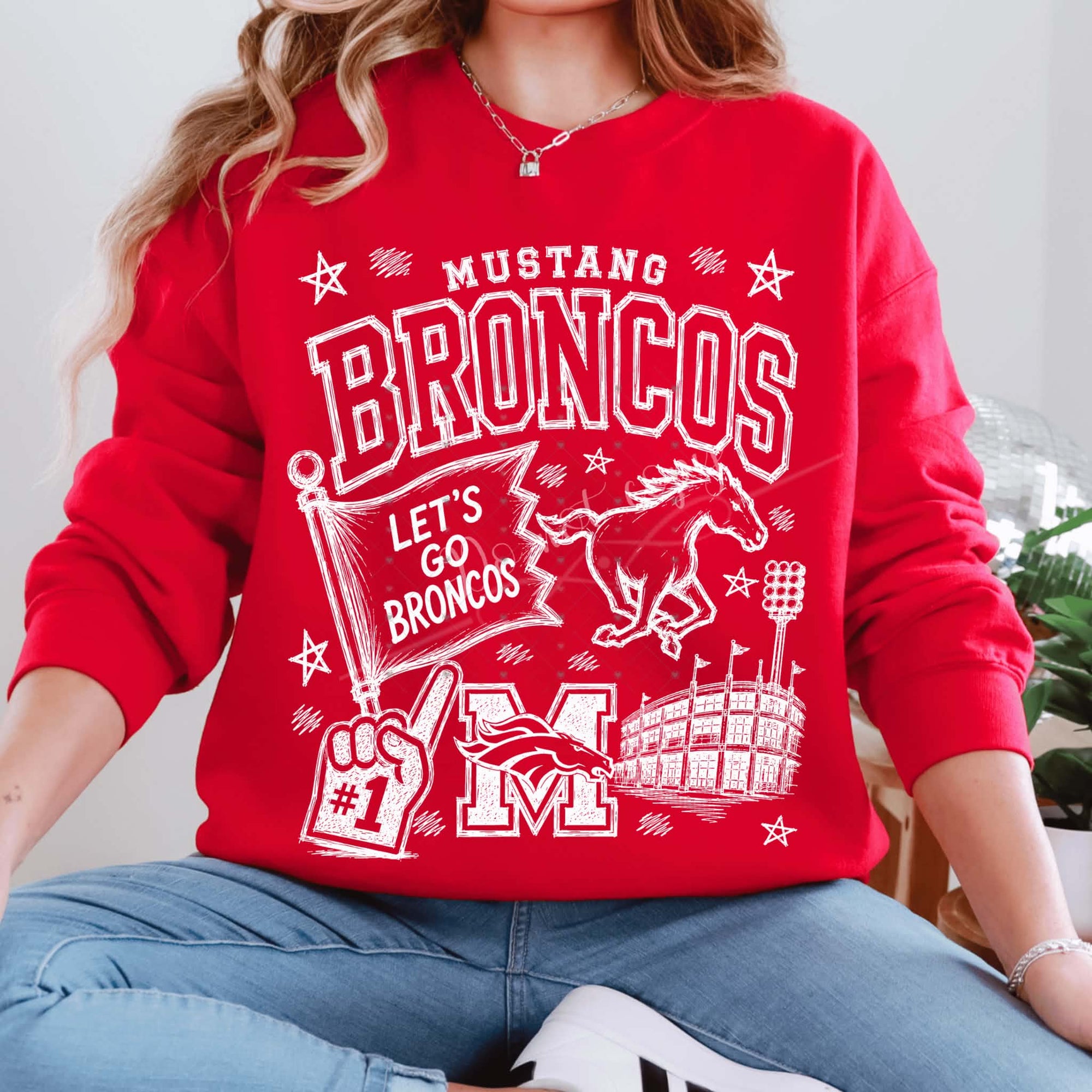 Mustang Bronco Bleacher Collage-ADULT
