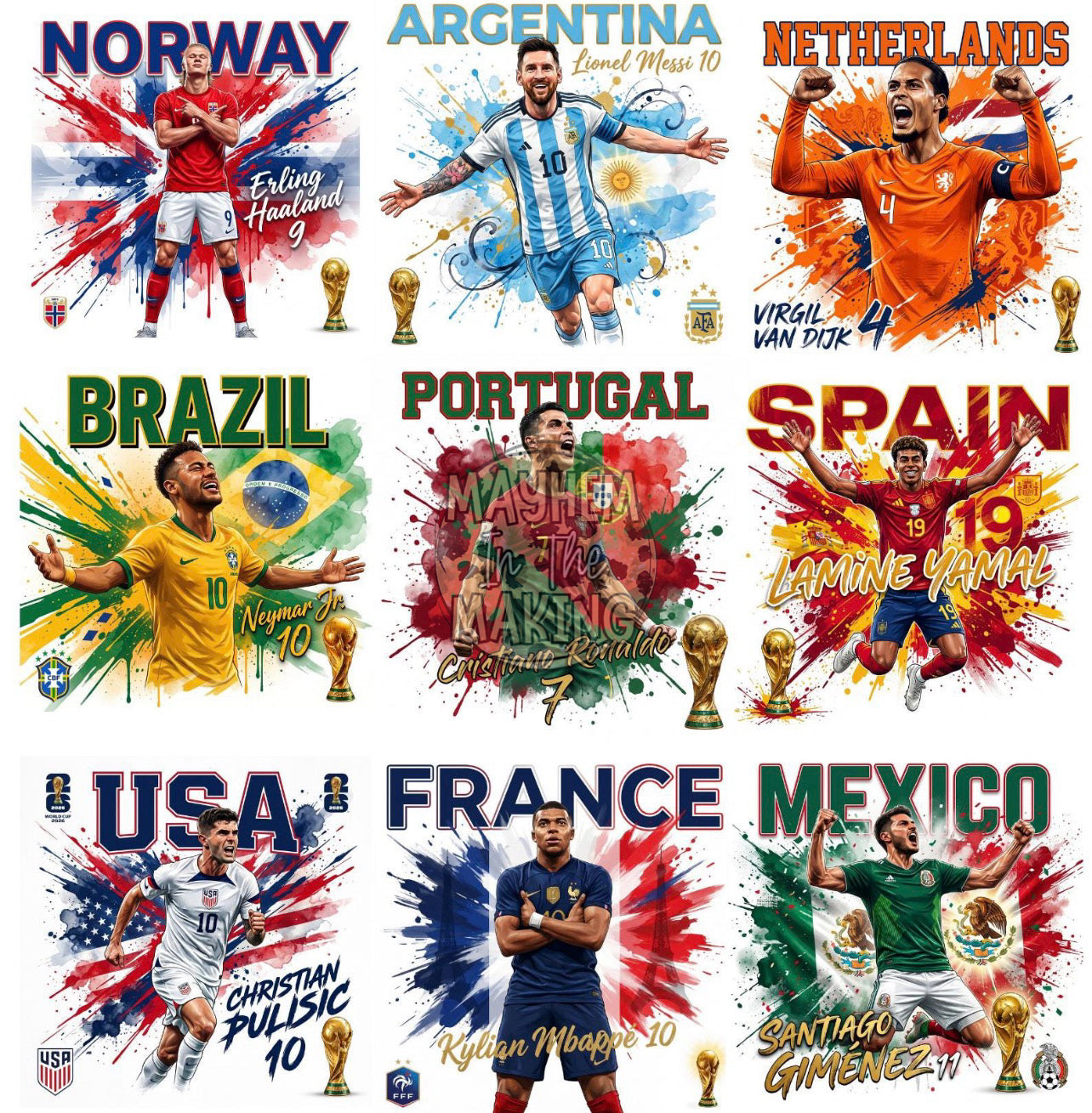 World Cup Player Country Options-ADULT