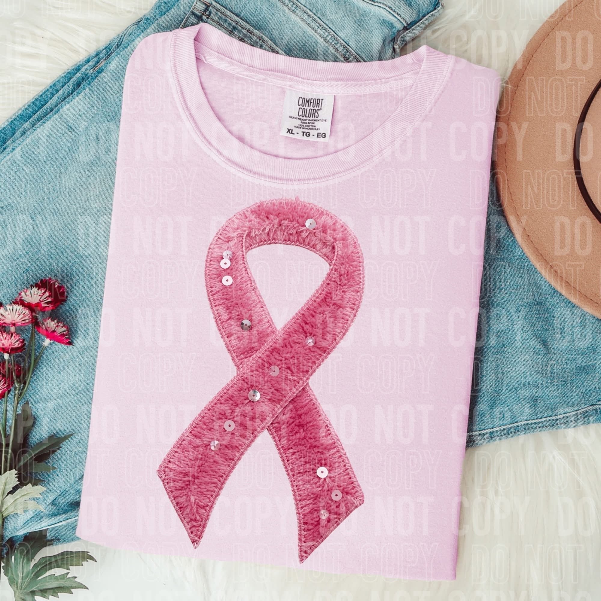 Breast Cancer Ribbon Yarn- ADULT