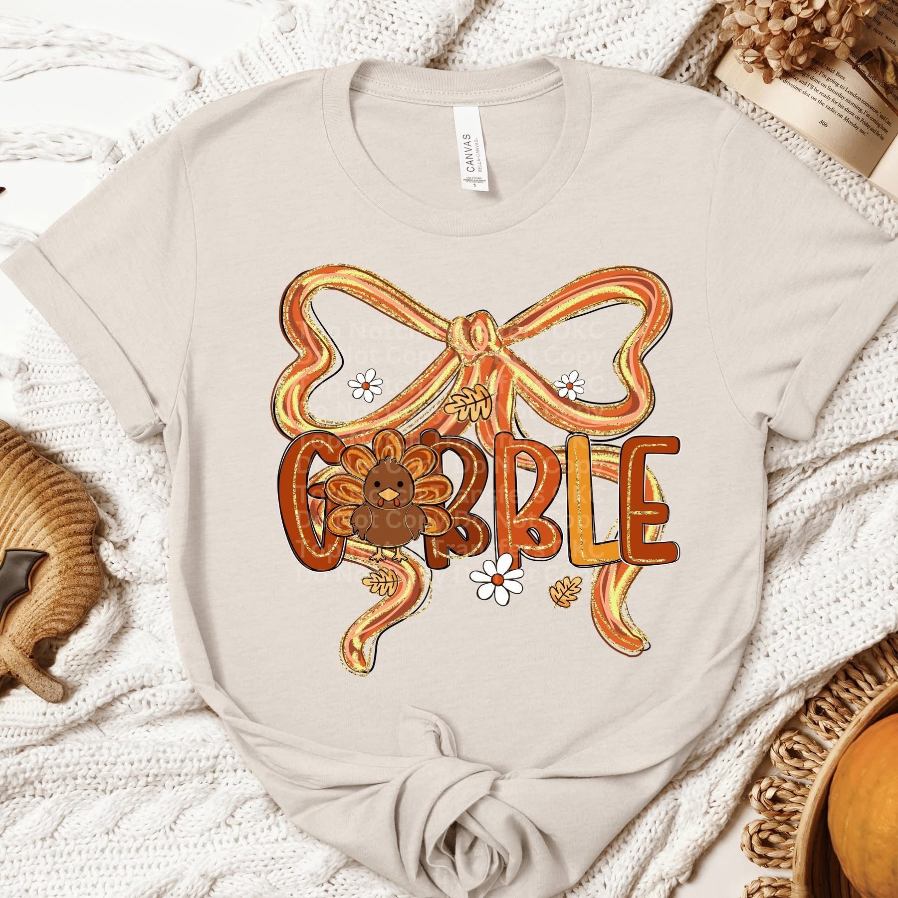 Gobble Turkey Bow- ADULT