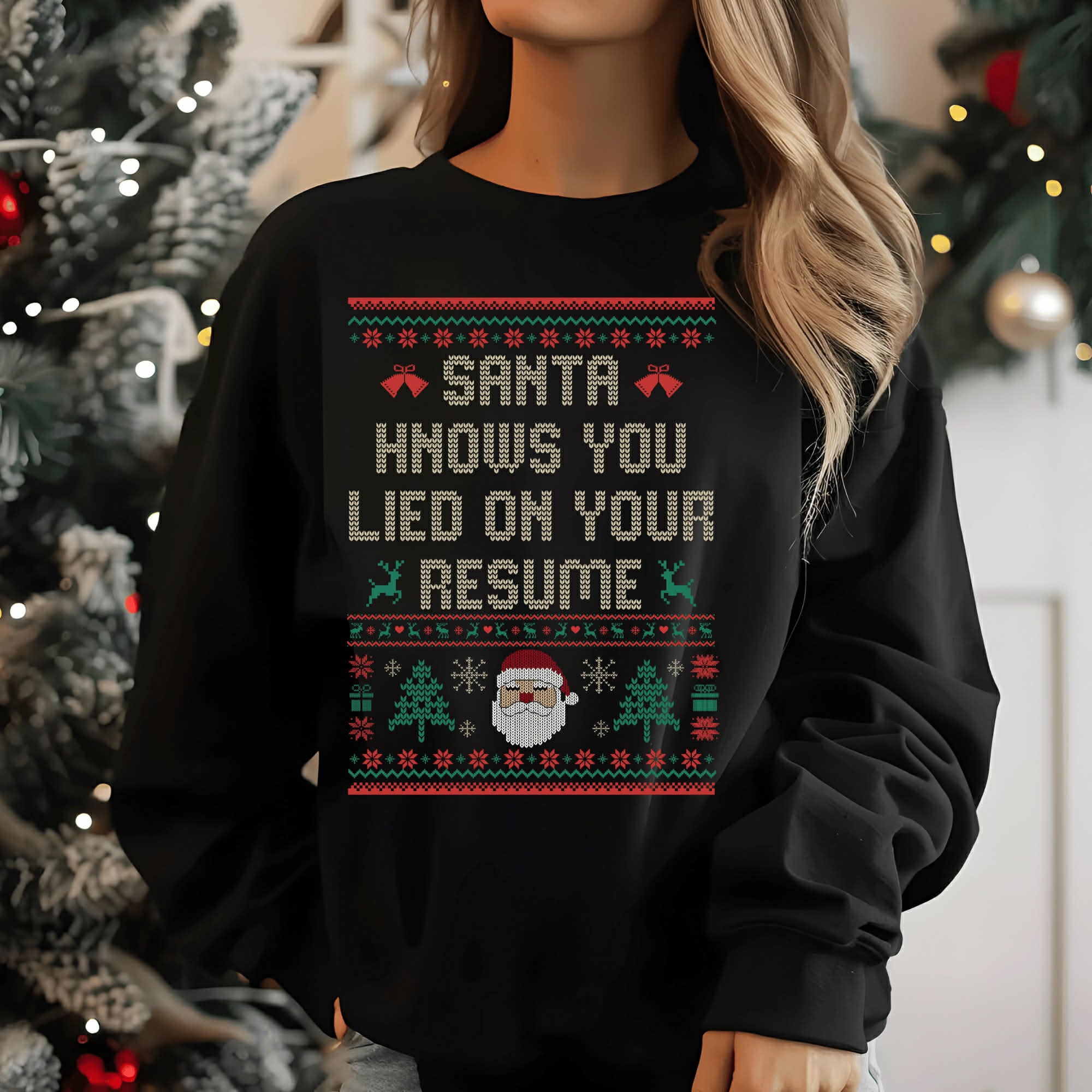 Lied Resume Workplace Christmas Sweater - ADULT
