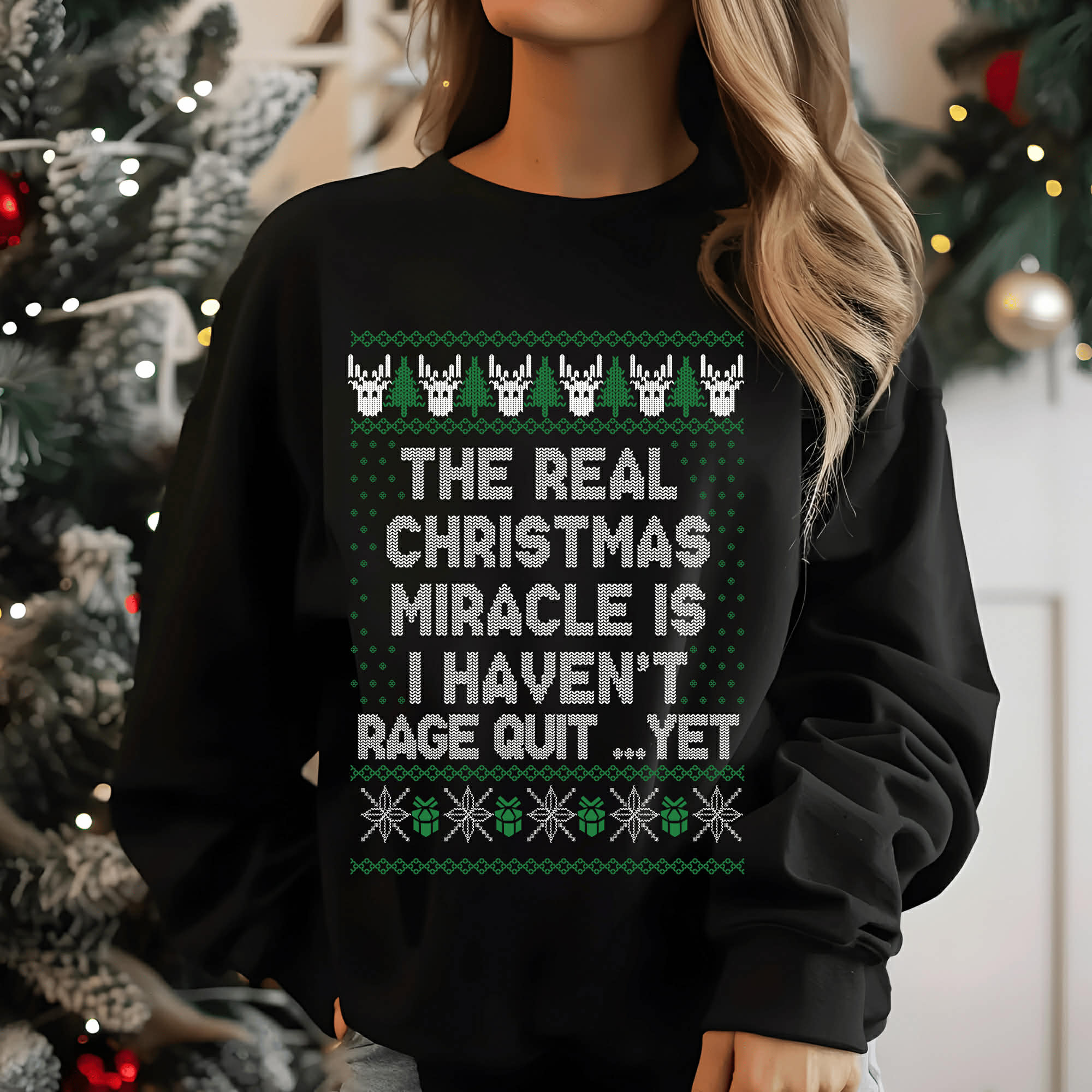 Rage Quit Workplace Christmas Sweater - ADULT
