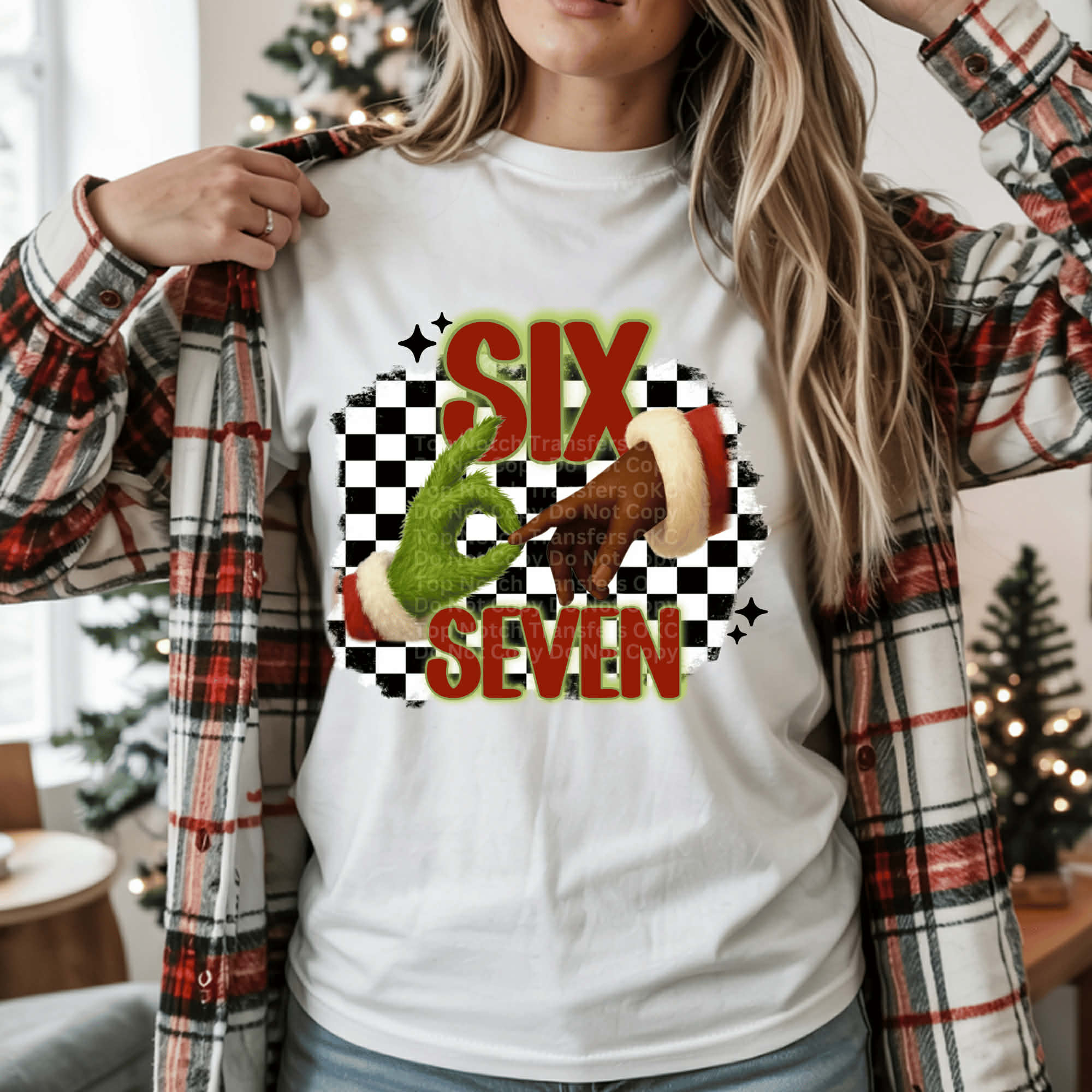 67 Checkered Hands Christmas-YOUTH