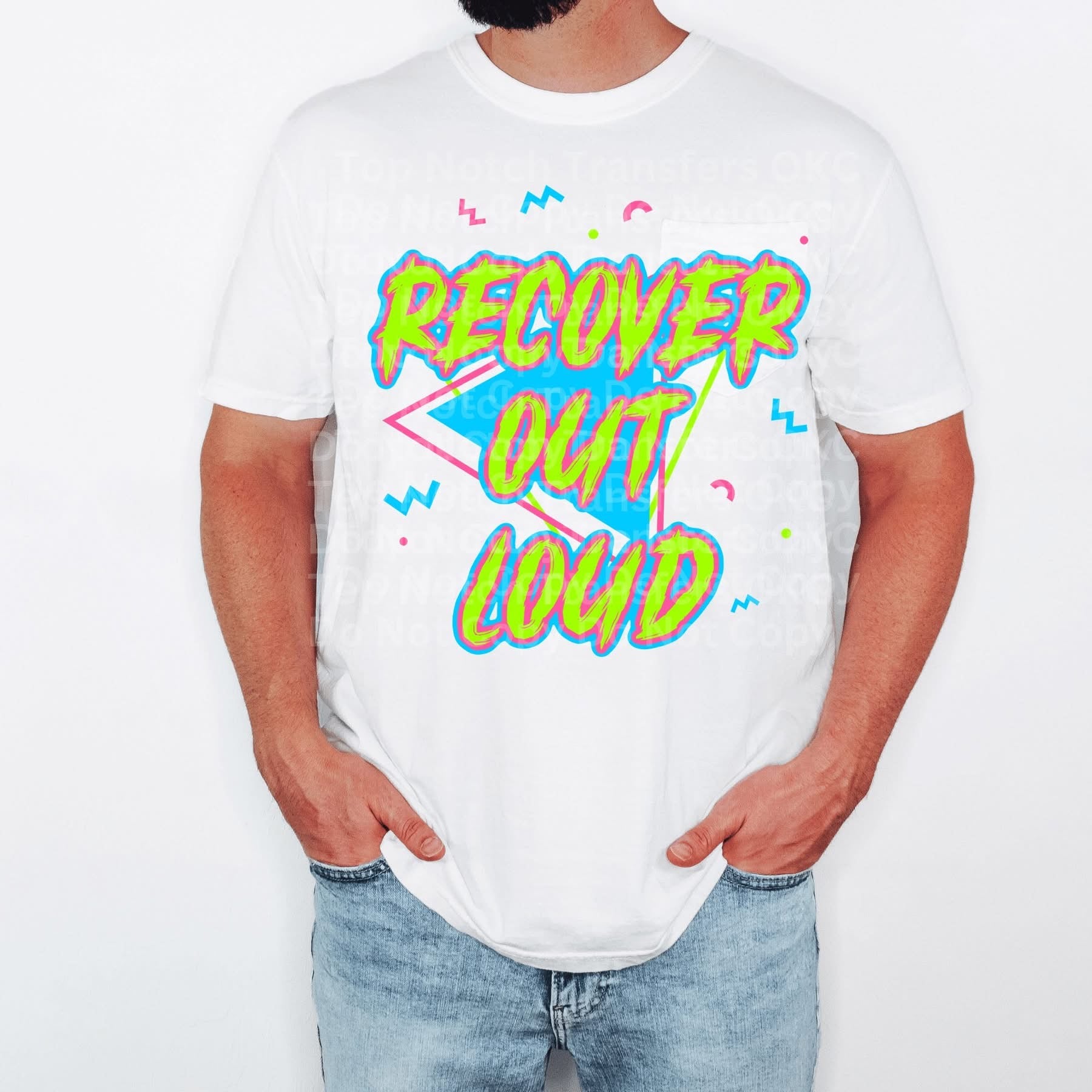Recover Out Loud Neon Sobriety-ADULT