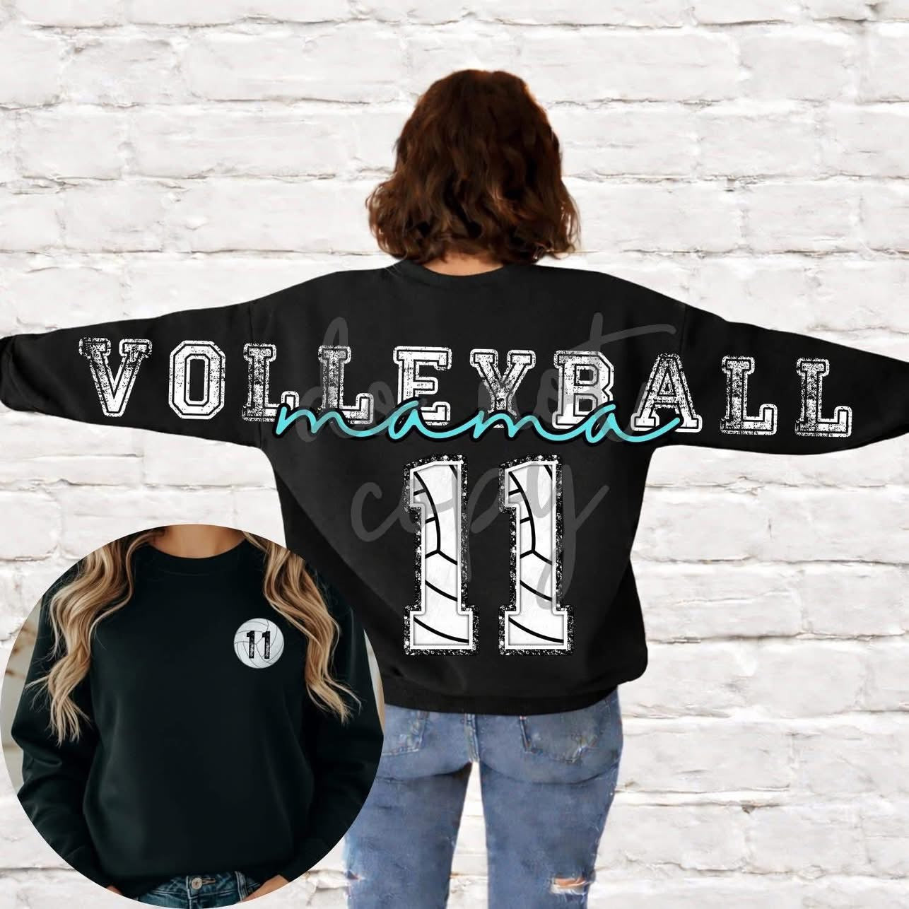 Volleyball Mama Full Back Custom -ADULT