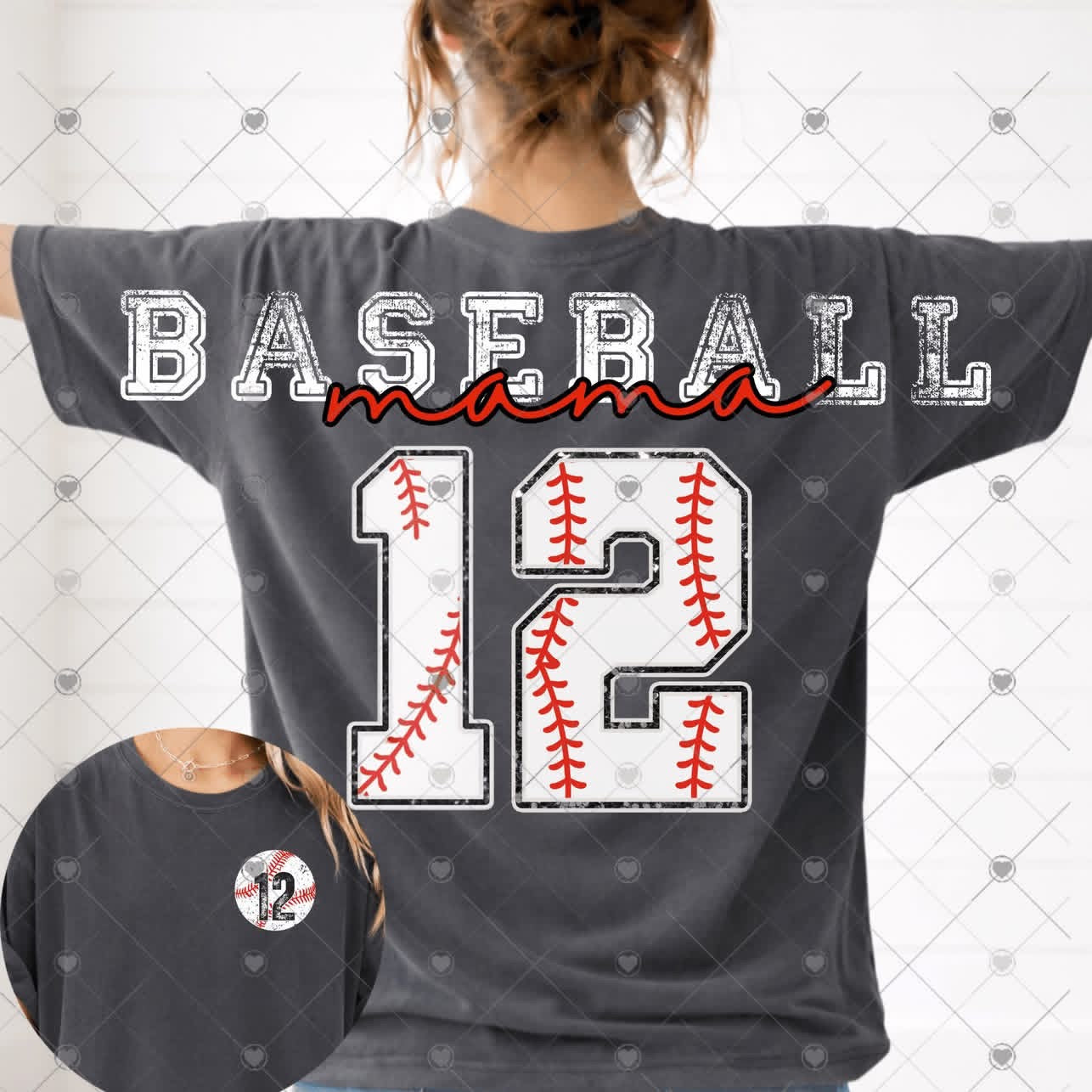 Baseball Mama Full Back Short Sleeve-ADULT