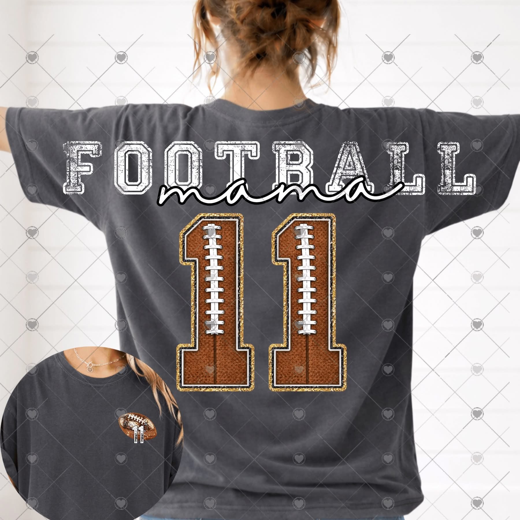 Football Mama Full Back Short Sleeve-ADULT