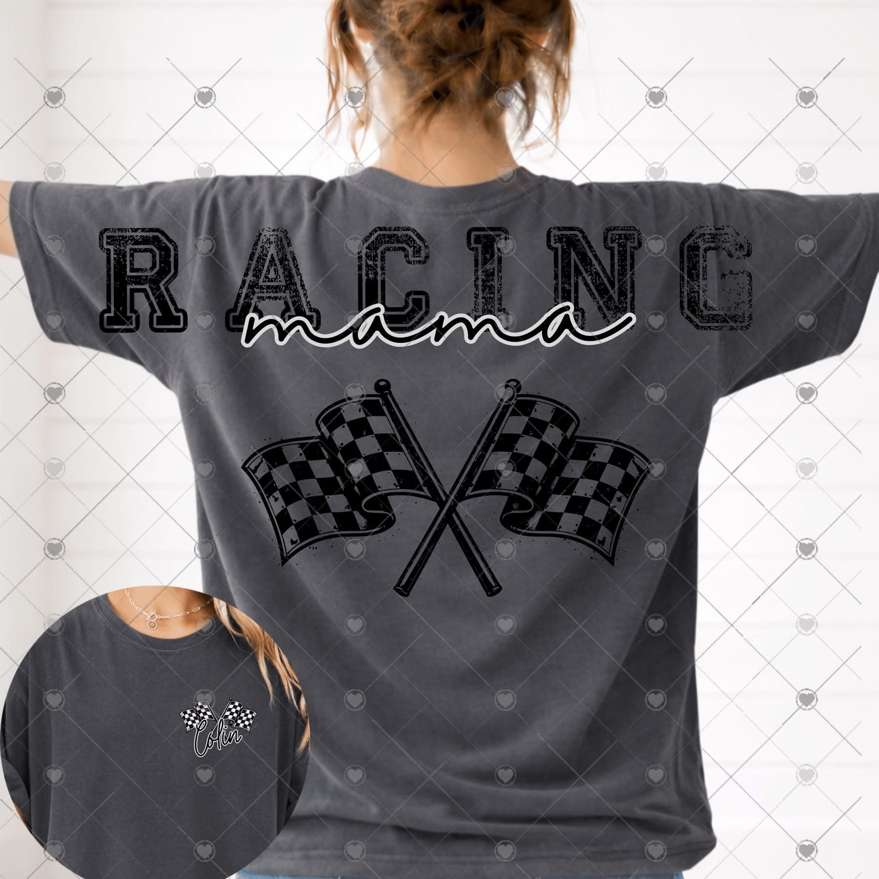 Racing Mama Full Back Short Sleeve-ADULT