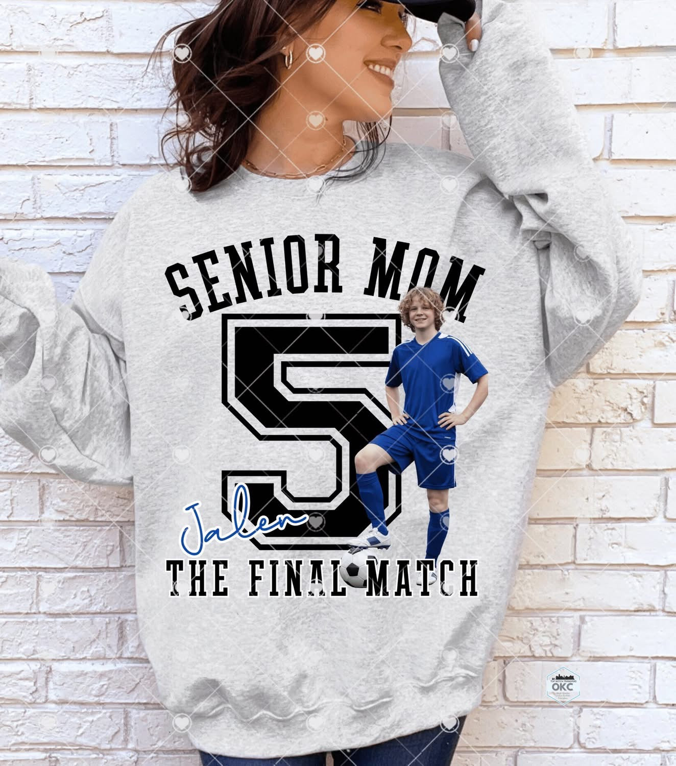 Senior Mom Soccer Custom Name and Photo-ADULT