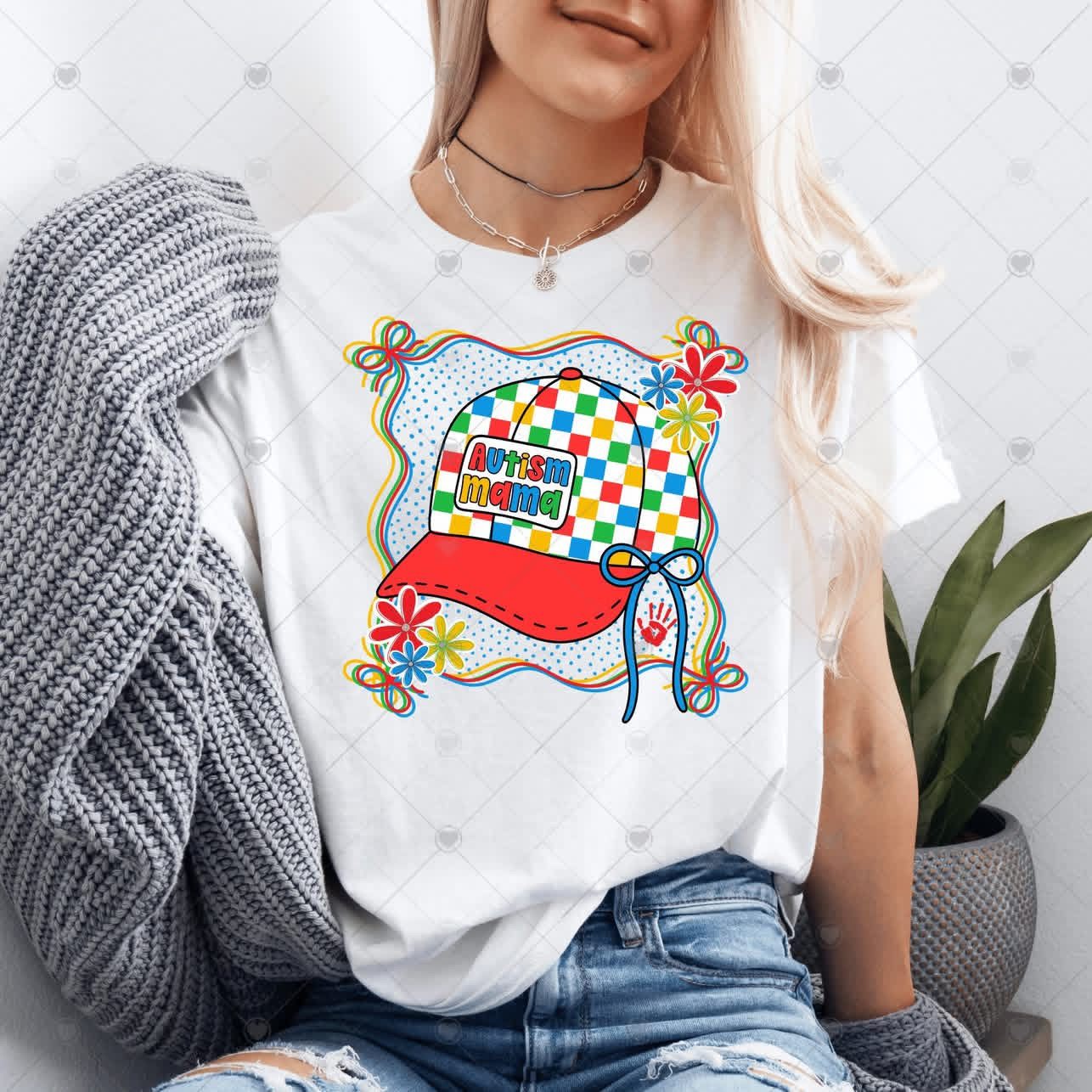 Autism Mama Dots Hat Design-ADULT