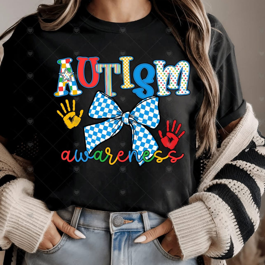 Autism Awareness Bow-ADULT