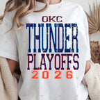 Thund 2026 OKC Basketball Playoffs Letters-ADULT