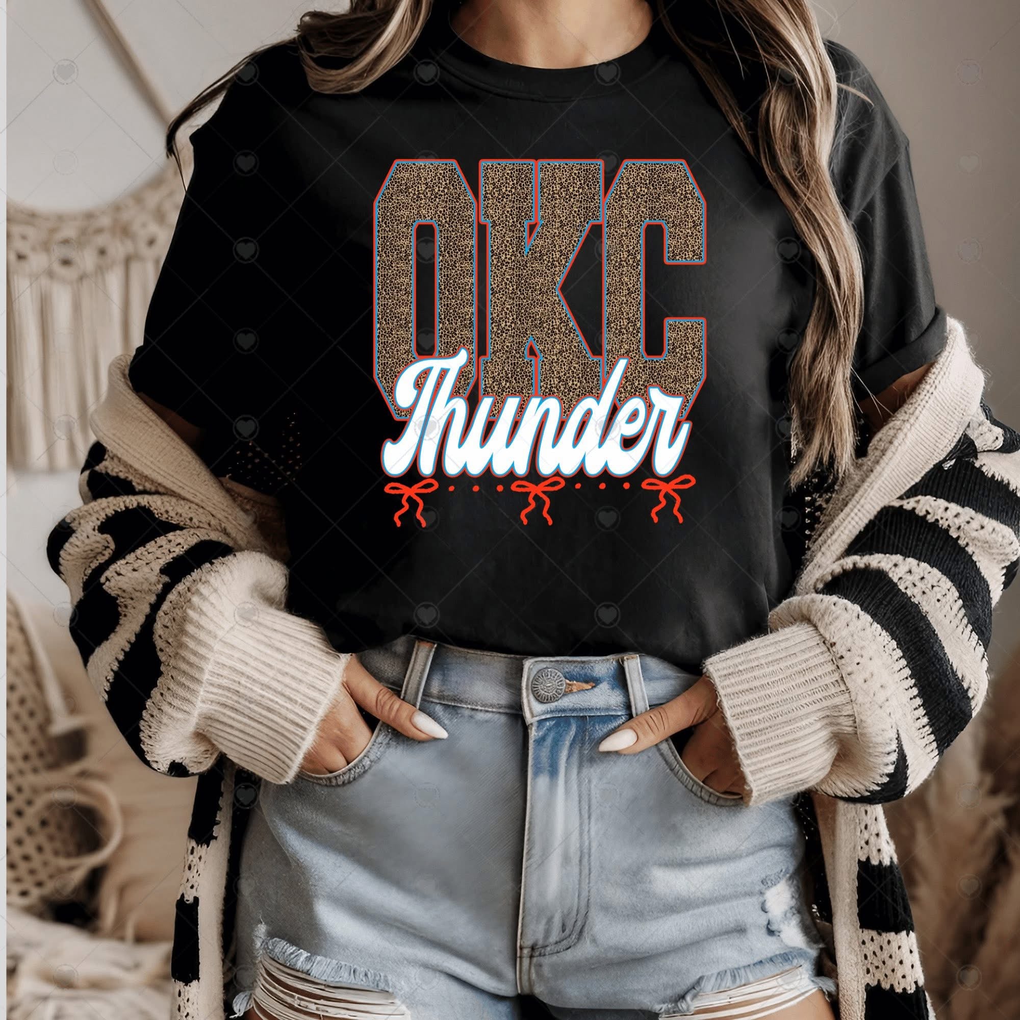 Thund Micro Leopard Bow OKC Basketball -ADULT