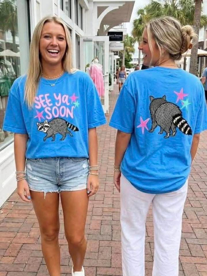 See Ya Soon Raccoon Dual Image Animal Pun-ADULT