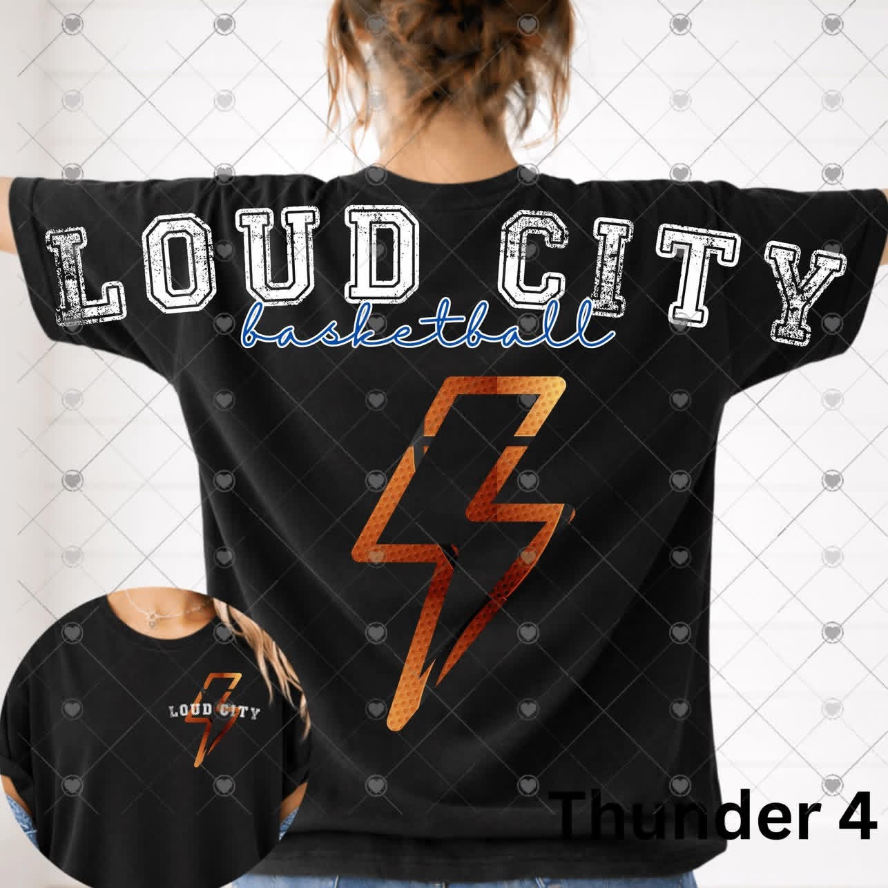 Basketball Thund OKC Loud City Full Back Short Sleeve-ADULT