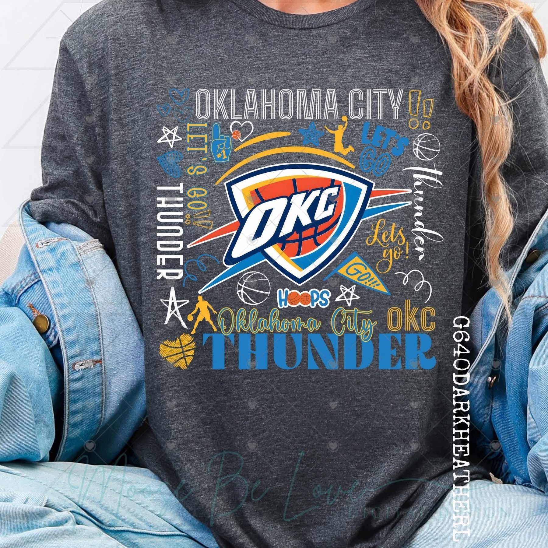Hoops Collage Thund Basketball OKC-ADULT