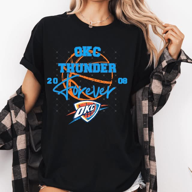 Thund Forever Blue OKC Basketball-ADULT