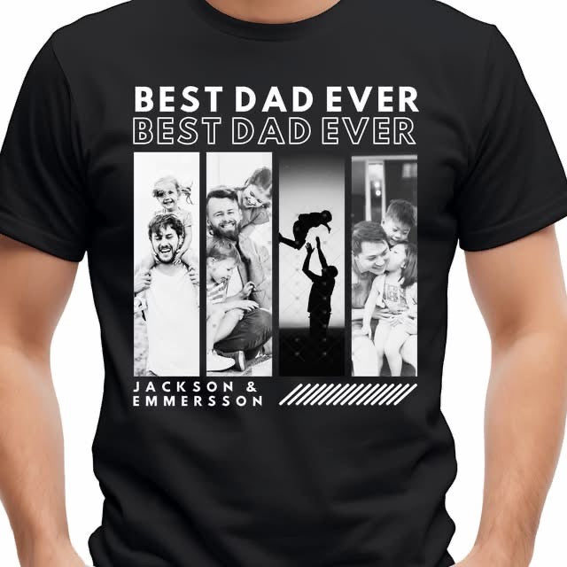 Custom Photo Best Dad Ever Names Fathers Day-ADULT