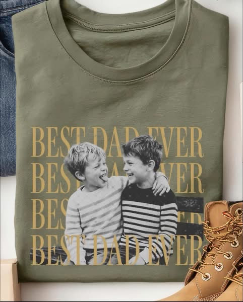 Custom Photo Best Dad Ever Fathers Day-ADULT