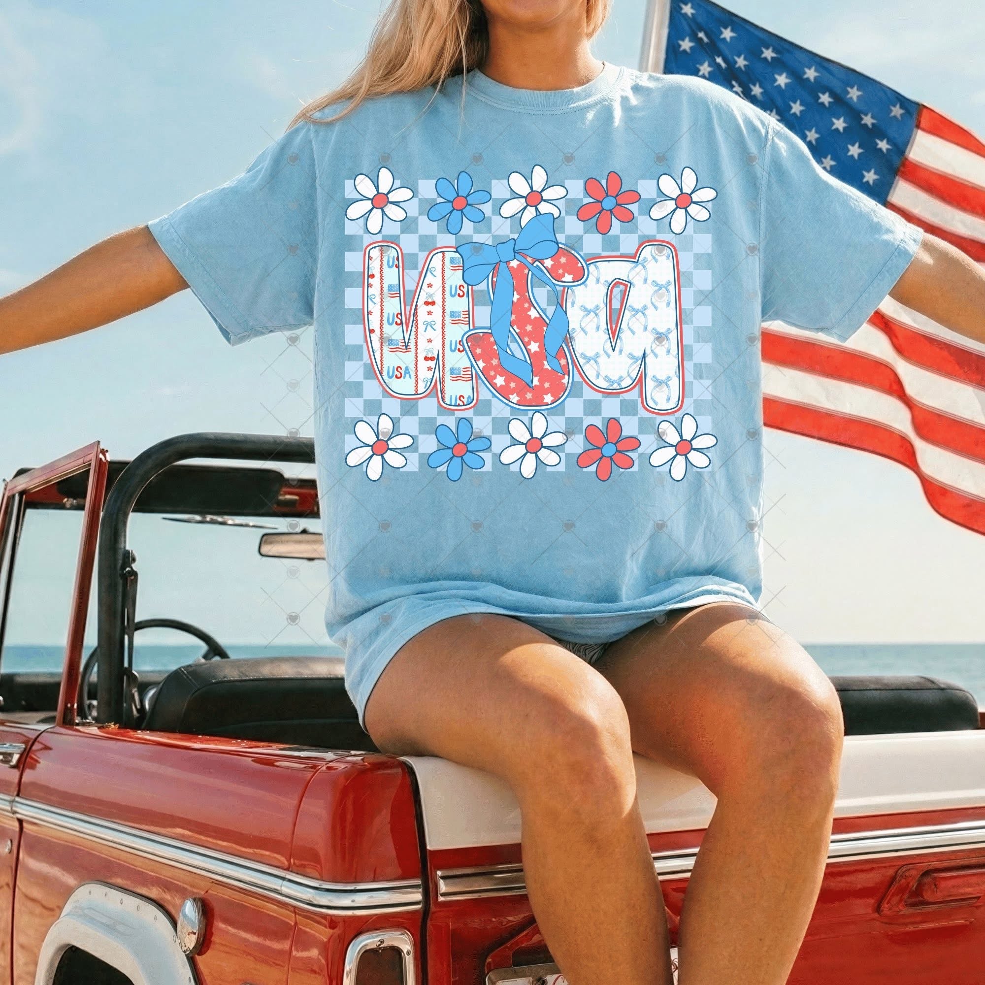 USA Floral Checker-ADULT