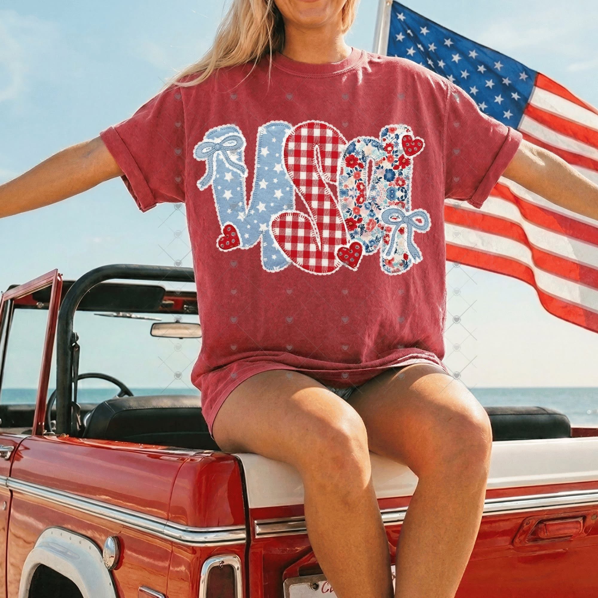 USA Hearts Patchwork-ADULT