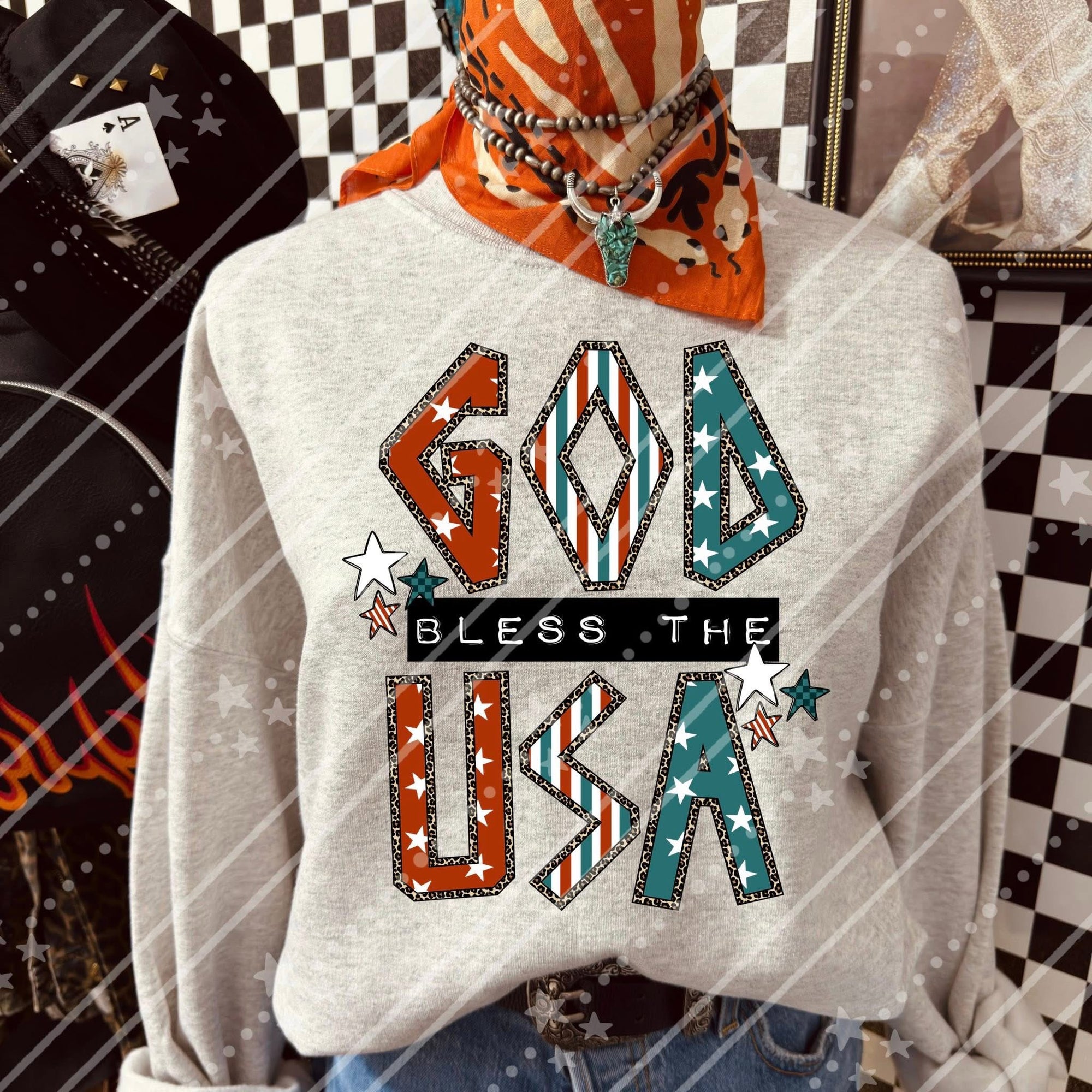 God Bless the USA Grunge-ADULT