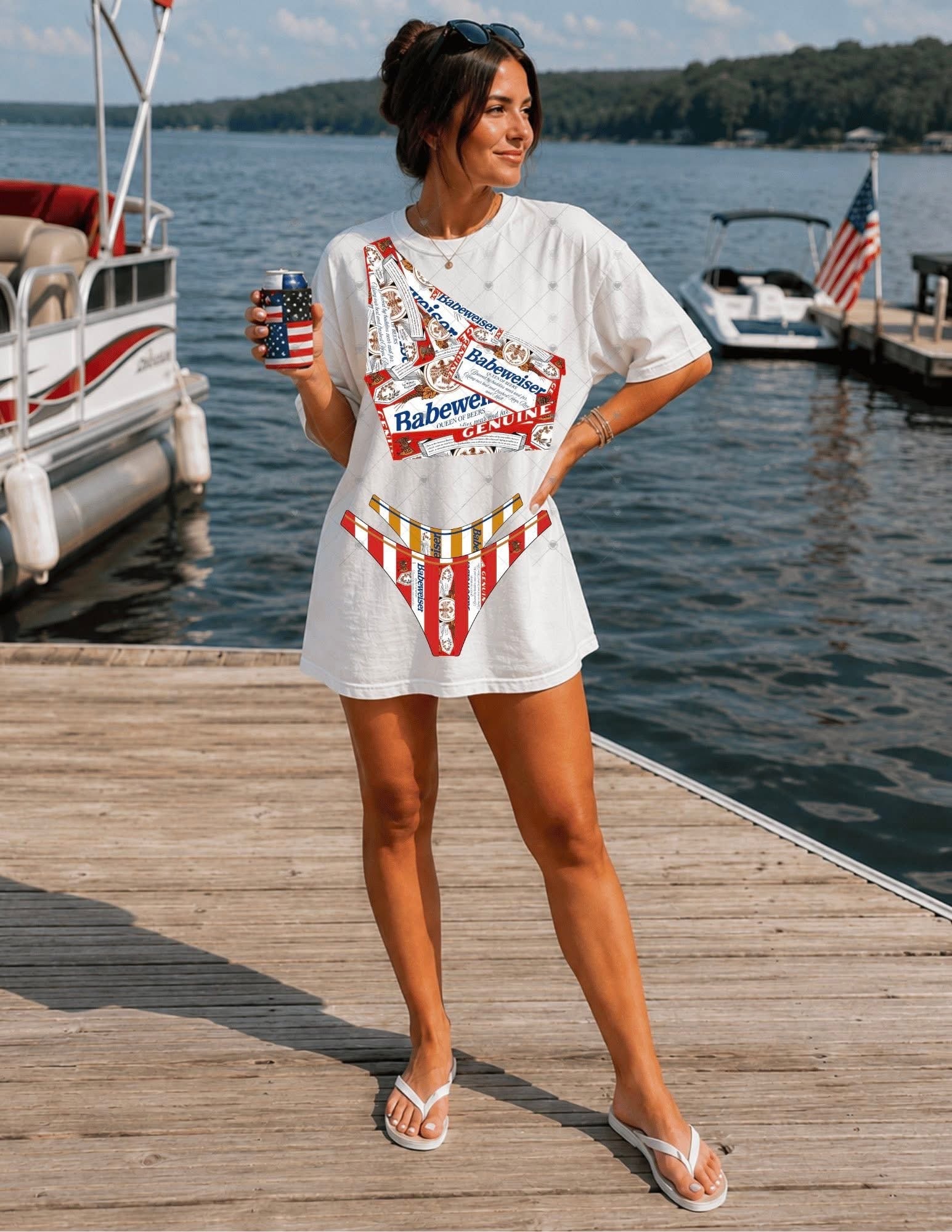 July 4th Babebeer Bikini Shirt-ADULT